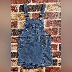 Vintage Liberty flap skort skirtall overalls dress 3t